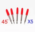 5 stk. knivpakke, Roland - Redsail Refleksfolie kniver 50º, offset 0.75mm