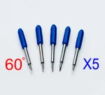 5 stk. knivpakke, Roland - Redsail Sandblåsnings plotter kniver 60º, offset 0.75mm [ZEC-U3050 & NRSA6075B]