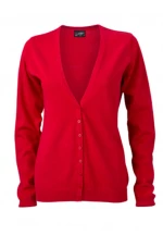 JAMES & NICHOLSON LADIES' V-NECK CARDIGAN JAMES & NICHOLSON LADIES' V-NECK CARDIGAN