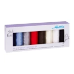 Silkefinish bomullstr&aring;d &ndash; pakke med 8 spoler