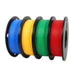 SKILPRO - Flexible PLA++ filamentpakke - r&oslash;d, gul, m&oslash;rkebl&aring; og gr&oslash;nn - 4 x 1 kg