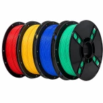 SKILPRO &ndash; PETG filamentpakke &ndash; r&oslash;d, gul, bl&aring; og gr&oslash;nn &ndash; 4 x 1 kg