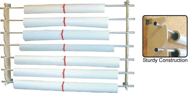 Cosy Rack Vægmonteret materialerullestativ sider