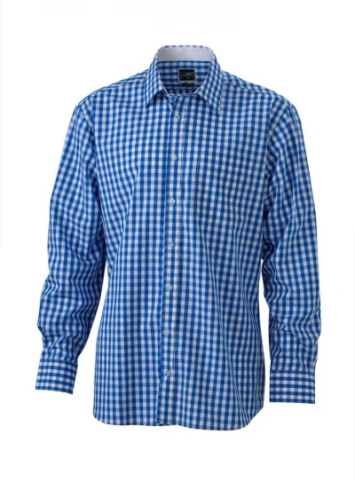 JAMES & NICHOLSON MEN'S CHECKED SHIRT JAMES & NICHOLSON MEN'S CHECKED SHIRT