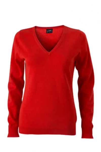 JAMES & NICHOLSON LADIES' V-NECK PULLOVER