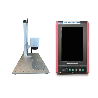 SkilPro 100W MOPA Galvo fiberlaser med autofokus og kabinett