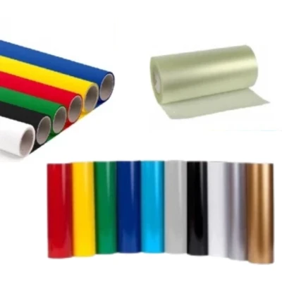 Startpakke med skiltfolie (10 farger) og tekstilfolie (6 farger), 30 cm x 5 m