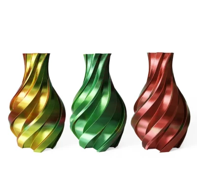Gold, Green And Red - 3DE Premium - Silky PLA - 1.75mm